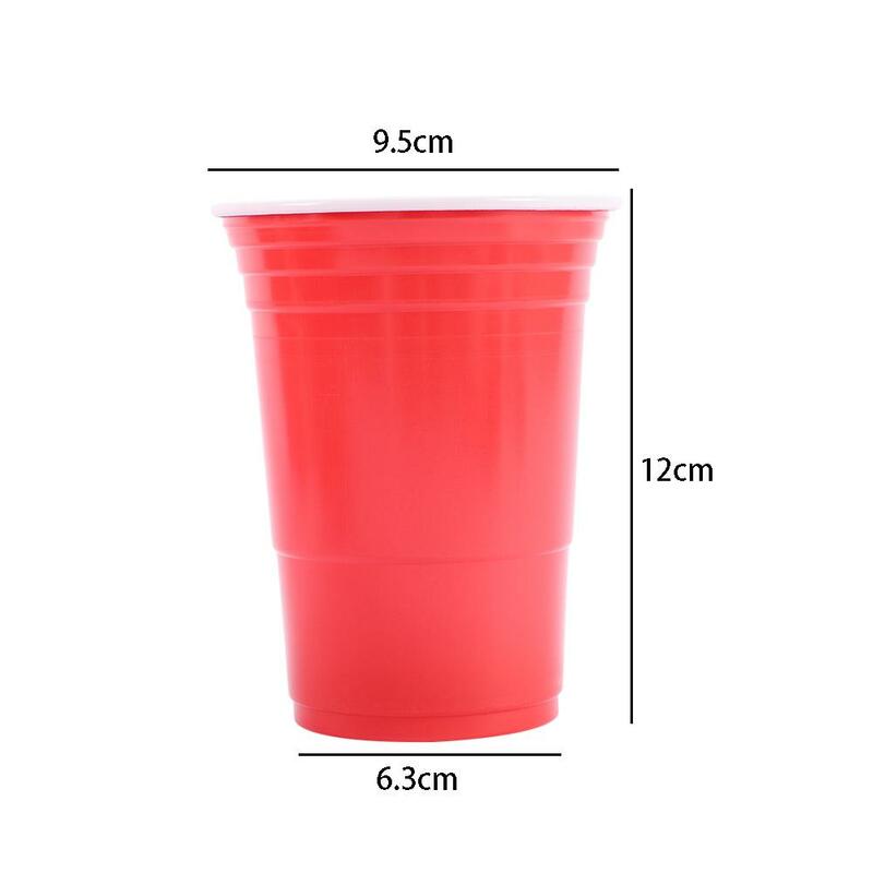 Juego de vasos de plástico para el hogar, vasos de 450ml para eventos, juegos de restaurante, suministros para fiestas de Beer Pong, 50 unidades