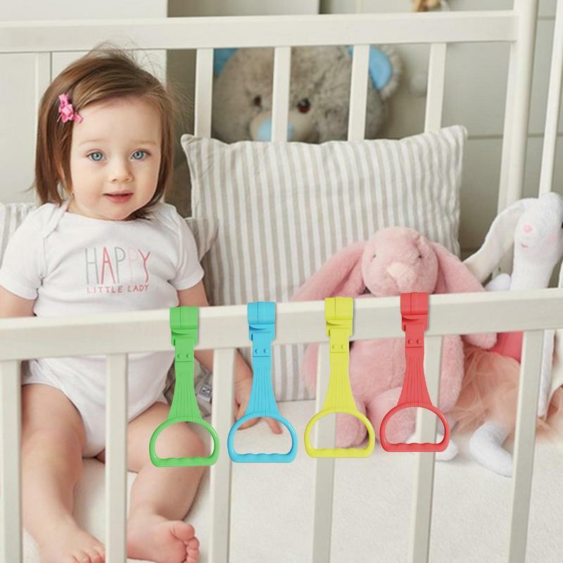 Playpen Pull Up Anéis para o bebê, Berço confortável, Assistente de exercícios, Cama de bebê Stand Up, 4Pcs
