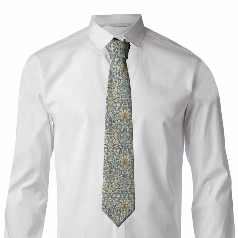 Cravatta classica con motivo a testa di serpente William Morris per uomo cravatta da sposa in tessuto Vintage di seta personalizzata