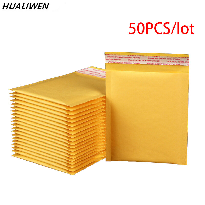 50 Buah/Lot Kerajinan Kertas Gelembung Amplop Tas Spesifikasi Yang Berbeda Mailer Empuk Pengiriman Amplop dengan Gelembung Tas Surat