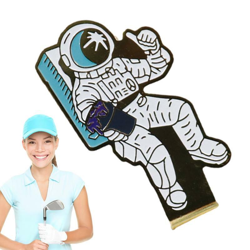 Marcador de pelota de Golf para hombres y mujeres, marcador de insignia, Clip de sombrero, Clip decorativo de astronauta, insignia de sombrero, decoración de sombrero de golfista