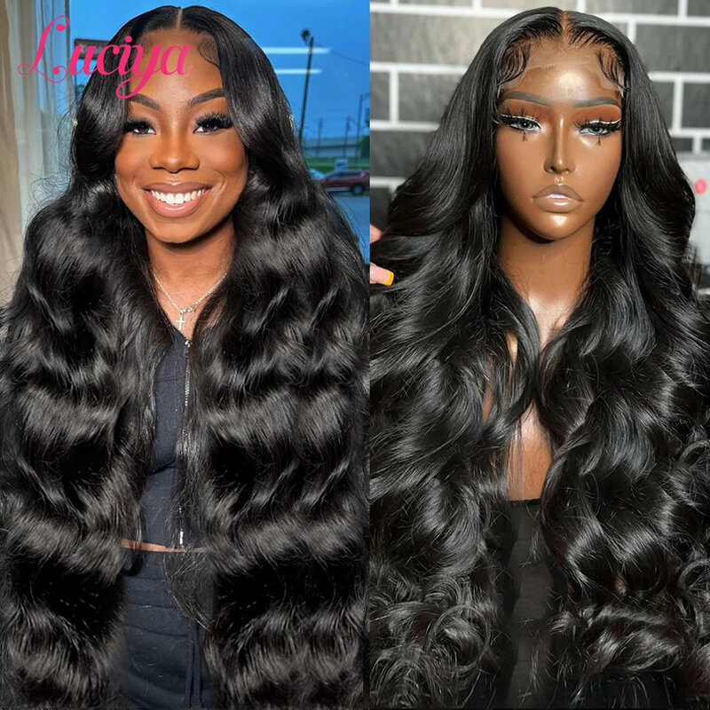 Glueless Body Wave Human Hair Lace Frontal Wig Pre Plucked HD Transparent 13x4 13x6 Lace Front Human Hair Wig 5x5 Closure Wigs