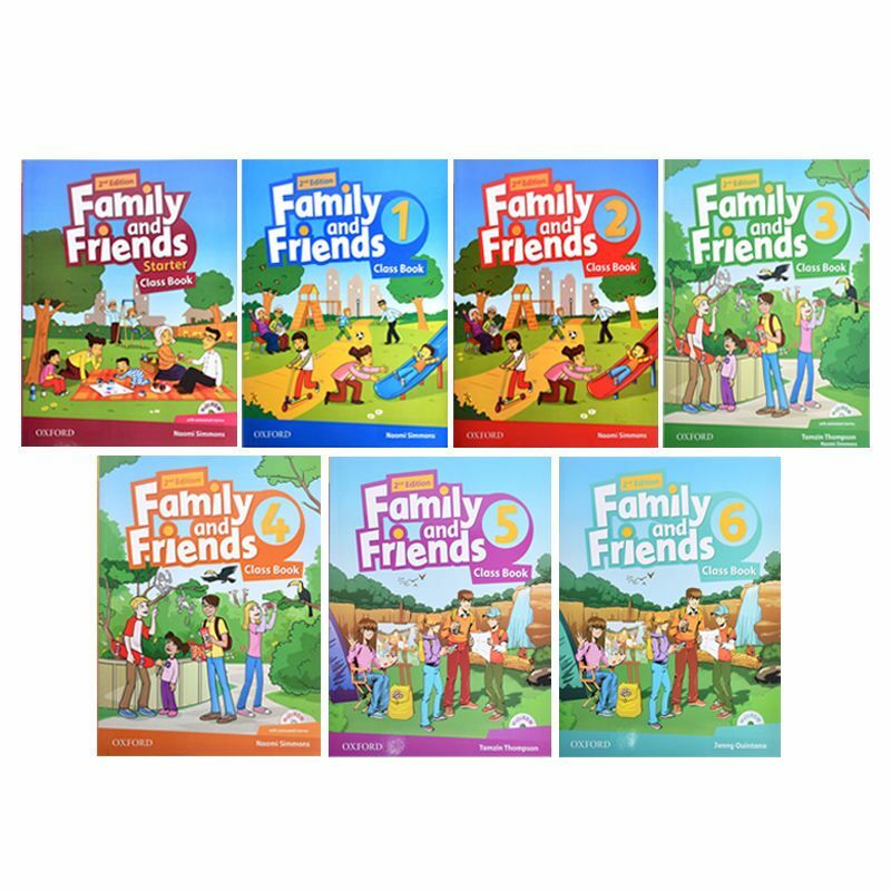 14pcs/Full Set English Version Oxford Family and Friends Calss Book+Workbook Children's English Textbook Free Shipping