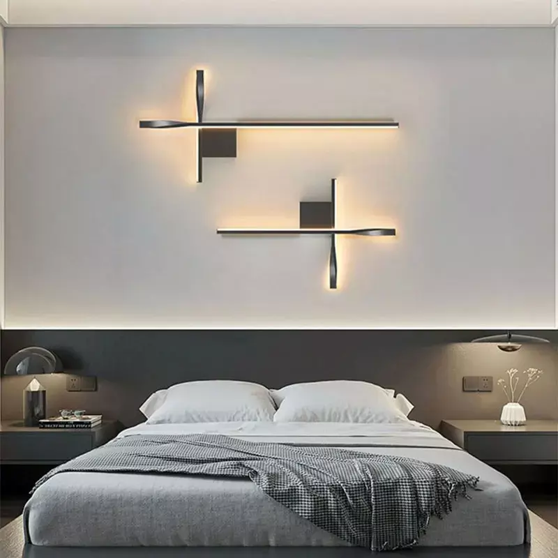 Nowoczesne minimalistyczne oświetlenie lampy ścienne LED sypialnia nocna jadalnia salon gabinet hotelowy wystrój domu oświetlenie wewnętrzne ściemnialne