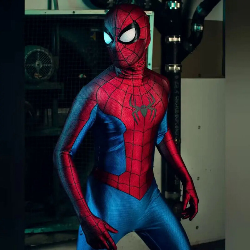Halloween Men Spidercosplay No Way Home Swing Cosplay Costume Superhero Zentai Suit Adults Kids Boys Male Full Bodysuit Jumpsuit