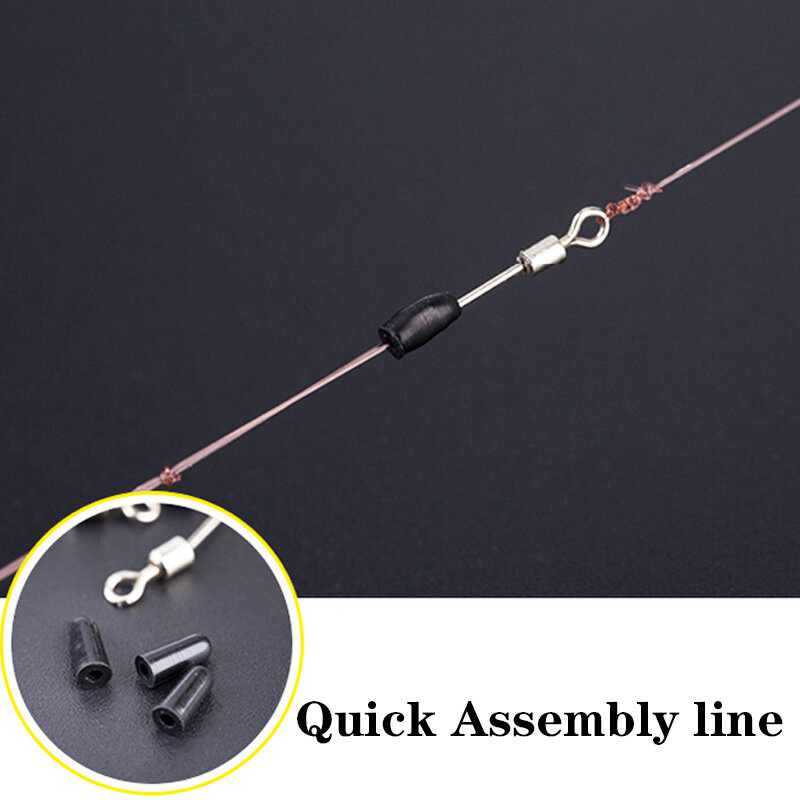 20pcs/Lot Bearing Swivel Fishing Hook Fast Connector Solid Rings Rolling Fishing Line Quick Link Carp Fishing Accessories