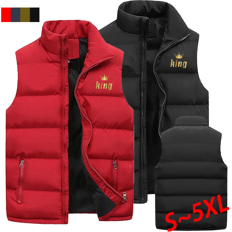New fashionable men's winter warm vest jacket sleeveless down vest casual down vest jacket men's sleeveless jacket