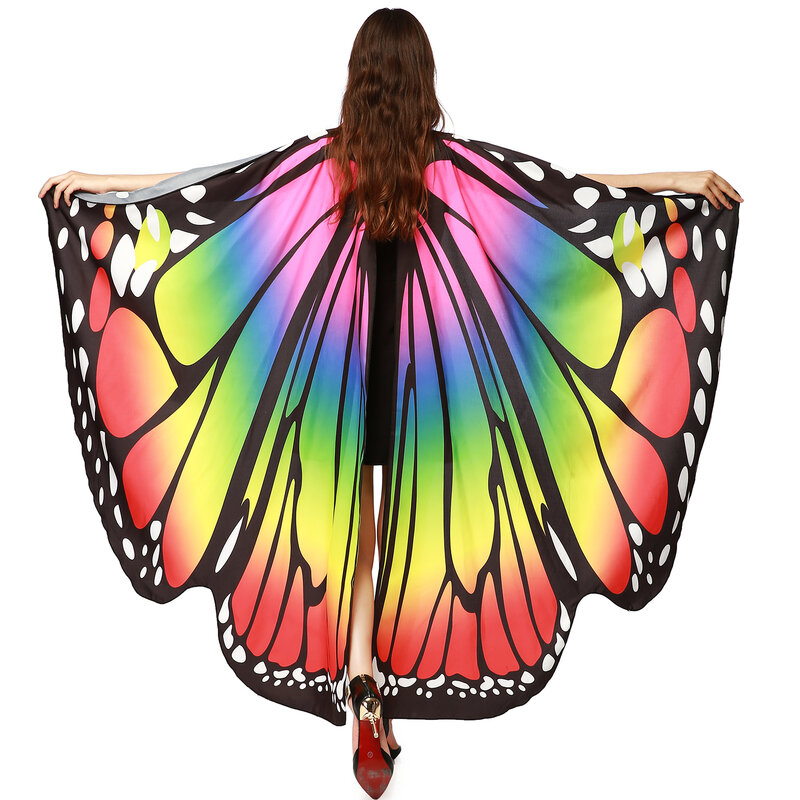 Chal de alas de mariposa para mujer, ropa rápida y sencilla, accesorio de disfraz de Halloween