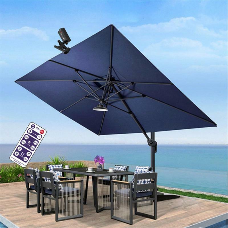 Umbrella Lights Solar Powered Clip-On LED Umbrella Pole Light LED Umbrella Patio Light For Beach Tent Garden Party Decoration