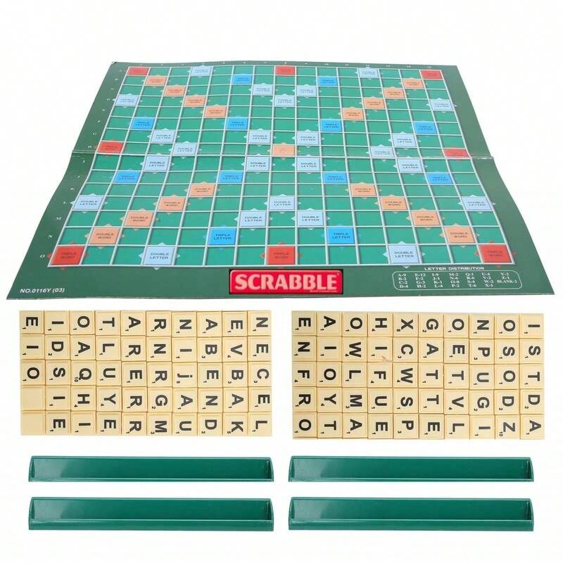 1pcs, Englisch Scrabble Solitaire, Alphabet Schach, Alphabet Scrabble, Puzzle Brettspiel für 2-4 Spieler, Brettspiel.