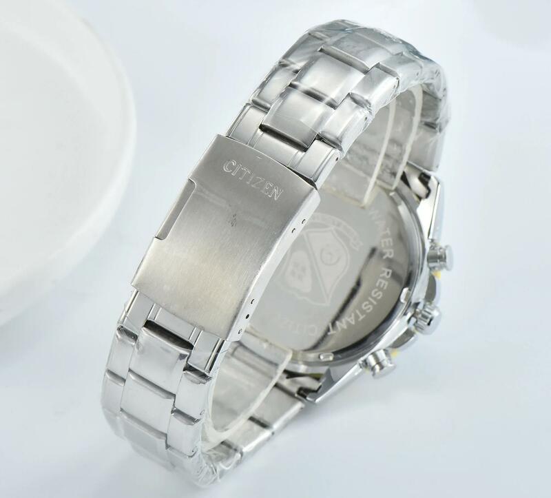 Montre à quartz ronde étanche pour homme, horloge à quartz, calendrier Shoous, multifonction, bracelet en acier inoxydable, tendance de luxe