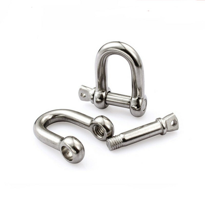 Industrial Grade Stainless Steel Bow Dee D Link Shackles for Performance and Durability in Marine Rigging 5mm 10mm