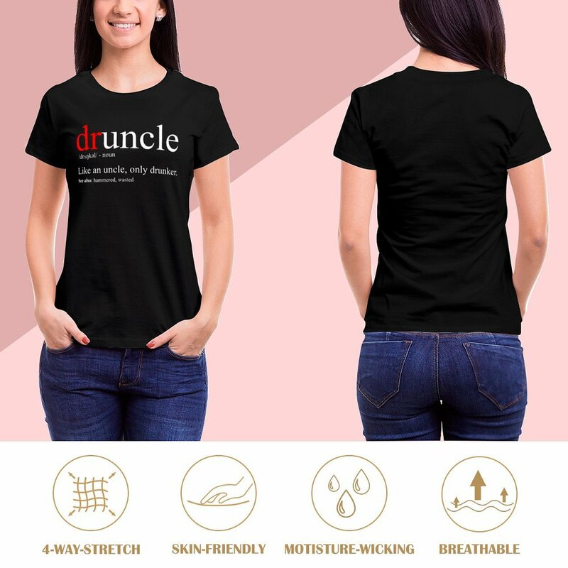 Camiseta de Druncle para hombre y mujer, camiseta fresca y divertida del tío, moda coreana, top de verano, ropa coreana