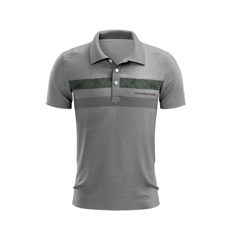 Kaus Polo Golf pria pola dunia tanaman kaus Golf pria lembut cepat kering kaus Polo kancing klub Golf Atasan musim panas