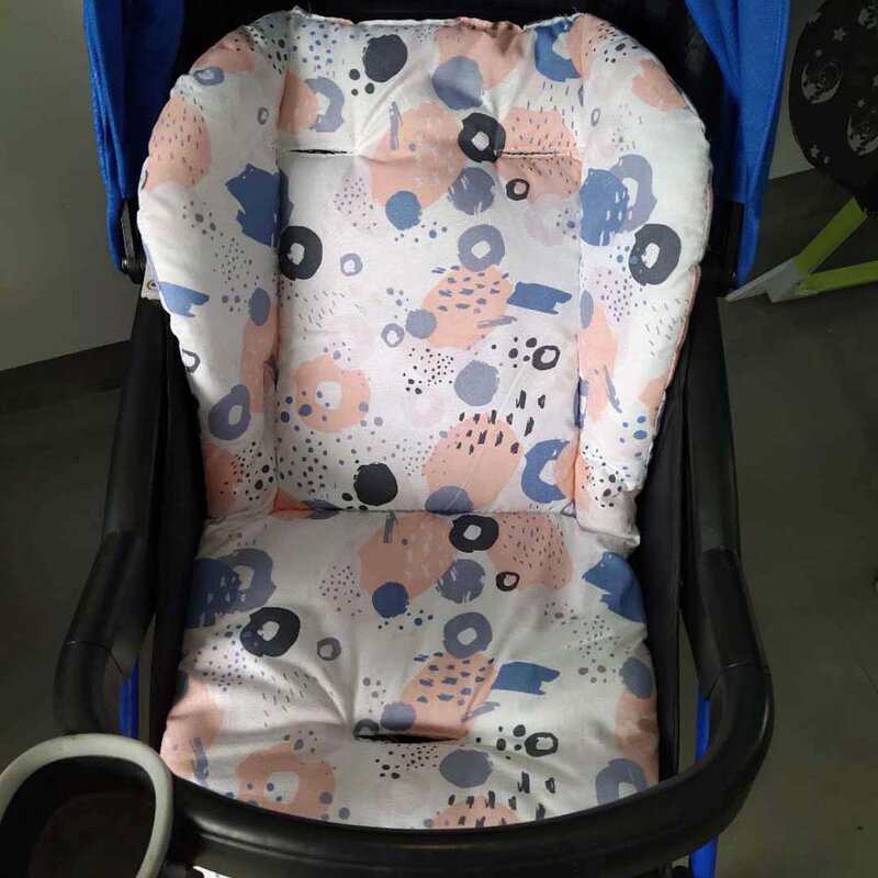 Bantal kereta dorong hangat Gambar hewan kasur kursi tinggi aksesori kereta bayi alas katun tikar Liner