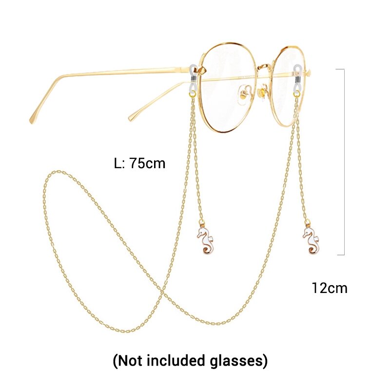 Готическая противоскользящая цепочка для очков Стандартный шнурок для солнцезащитных очков Аниме Косплей Модные женские ювелирные изделия подарки