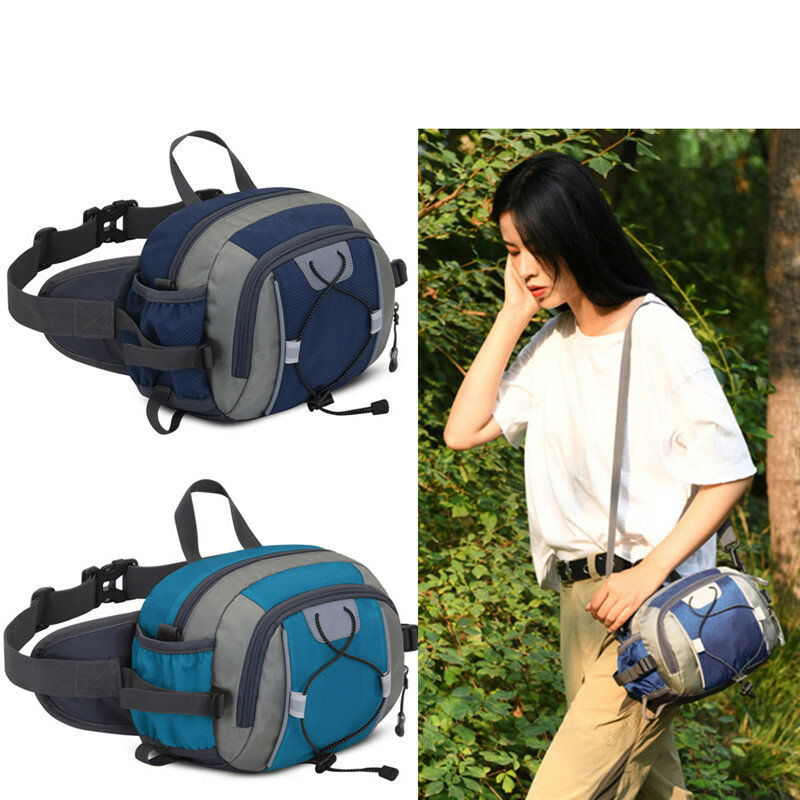 Viagem ao ar livre Running Bag Montanhismo Viagem Multi-funcional Cantina Bag Waterproof Nylon One-ombro Messenger Bag