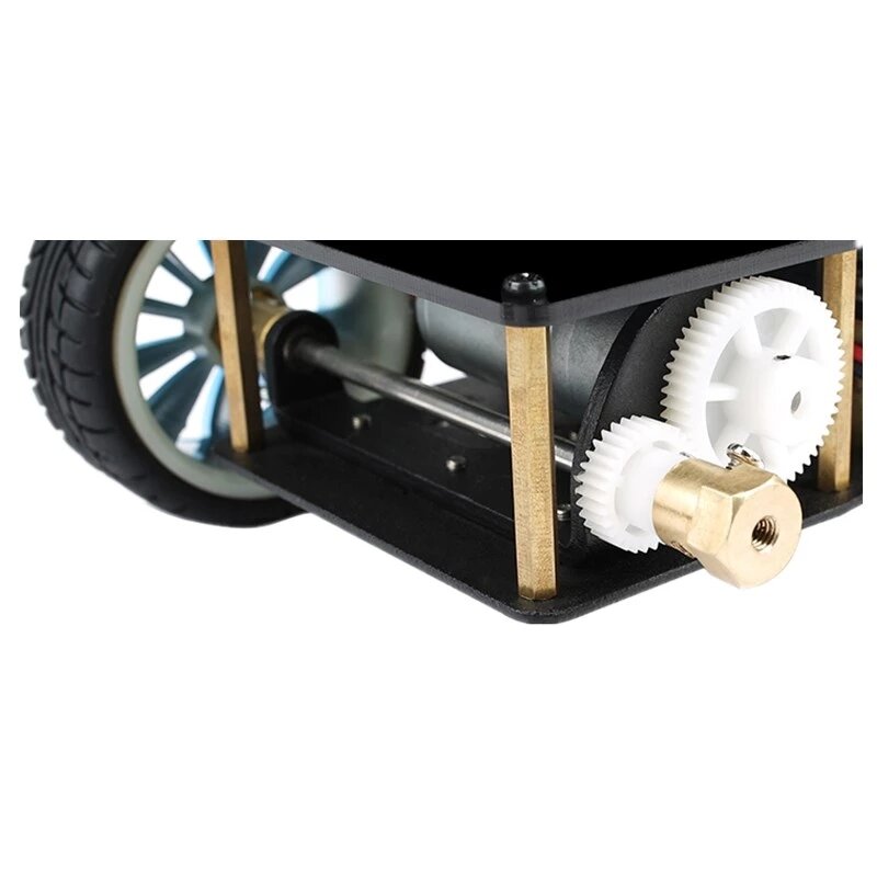 Mobil Robot Servo DIY 4 Roda Mobil Pintar Sasis 4WD untuk Mobil Arduino Platform dengan Kit Bantalan Servo Logam Kontrol Roda Gigi Kemudi