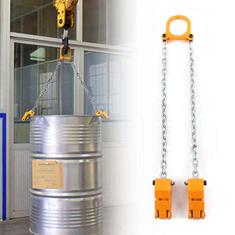 Elevador de tambor de cadena de 2000 libras, fibra amarilla, elevador de tambor Vertical duradero, grúas de elevación