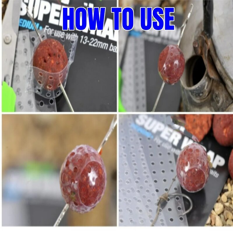 Carp Fishing Accessories Super Wrap Fishing Bait Protector Perforated Shrinking Tube 3 Sizes