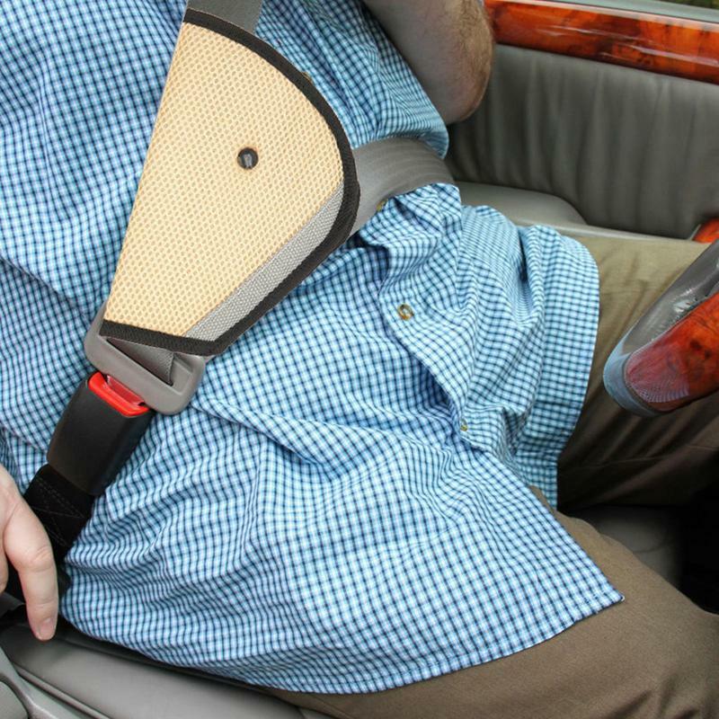 Clip di regolazione della cintura di sicurezza regolatore della cinghia della cintura di sicurezza traspirante per bambino morbido regolabile per bambini fissatore della cintura di sicurezza triangolo