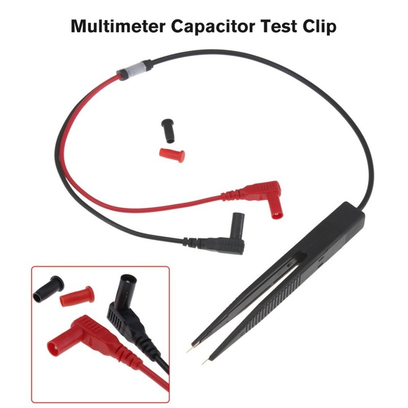 SMD Multimeter Probe Inductor Test Clip Meter Probe Wire Tweezers Needle Leads Pin Tester for Digital Resistor Capacitor Cable