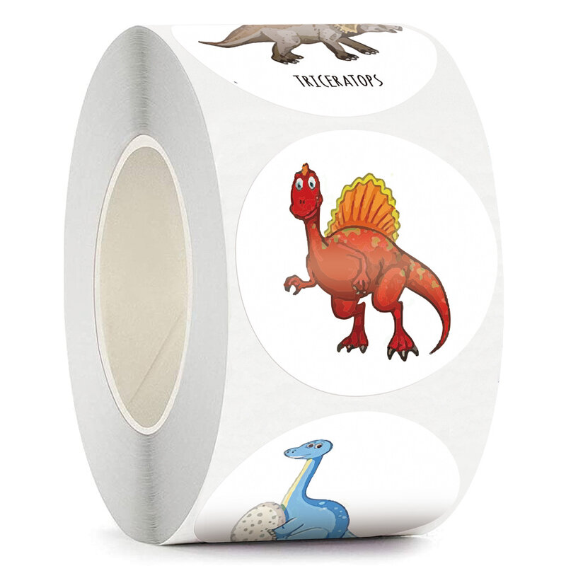 100-500 pçs crianças dos desenhos animados adesivos pequeno dinossauro padrão crianças artigos de papelaria suprimentos professor escolar recompensa adesivos