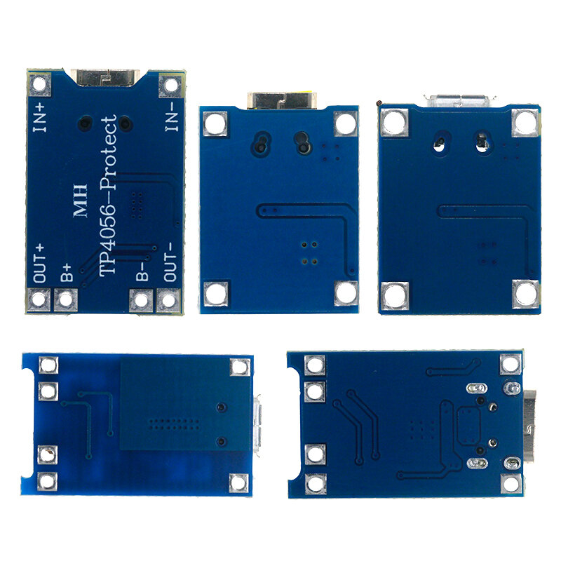 Type-C/Micro USB 5V 1A 18650 TP4056 Lithiumแบตเตอรี่โมดูลชาร์จชาร์จด้วยBoard Dualฟังก์ชั่น1A Li-Ion
