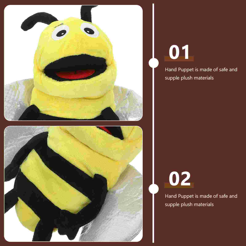 Childrens Toys Bee Hand Puppet Simulation Animal Model Puzzle Parent-child Interactive