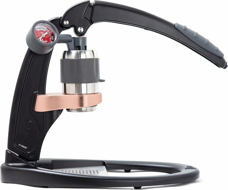 Flair-Espresso Maker PRO 2 (negro), máquina de espresso con palanca manual, cabezal de acero inoxidable y manómetro