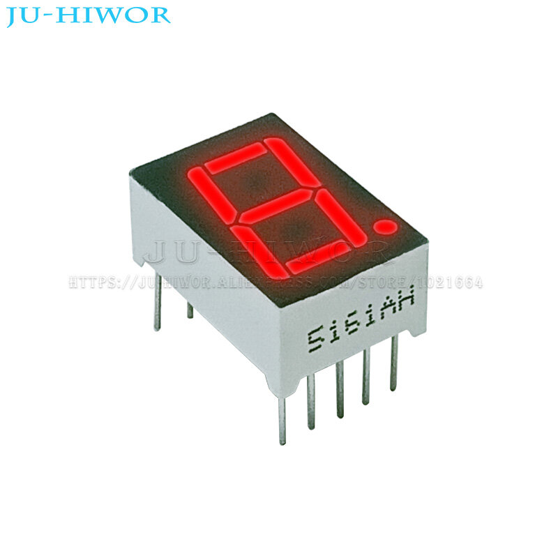 10pcs 0.56 Inch 10Pins 5161AS 5161BS 1 Bit Digit 7 Segment Red LED Digital Display Digitron Common Anode Cathode C-C C-A