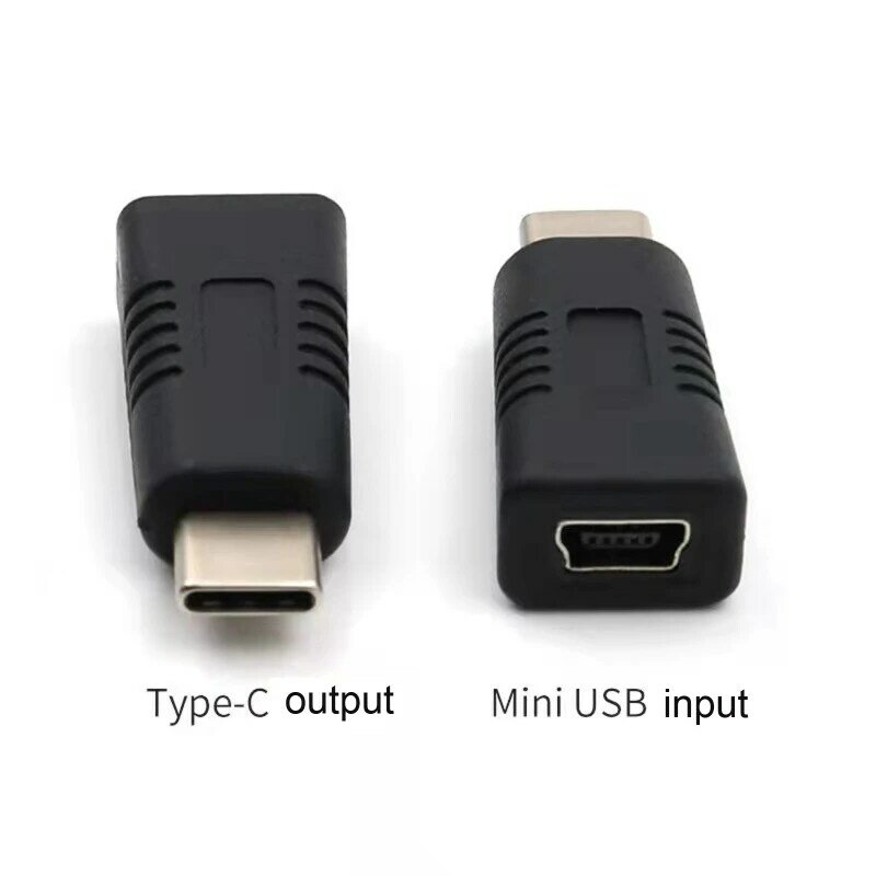 Convertidor portátil para teléfono tableta Mini USB hembra a tipo C macho adaptador 1pc