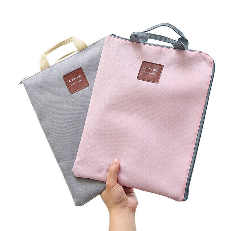 Large Canvas A4 File Folder Document Bag Business Briefcase Paper Storage Organizer Bag Stationery School Office Supplies