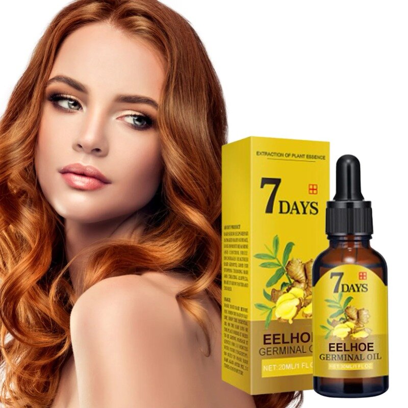 10/20/40ml Hair Growth Serum Oil Dense Regrowth Ginger Hair Care Repair Liquid Essential Anti Loss for Women Men Hair Care