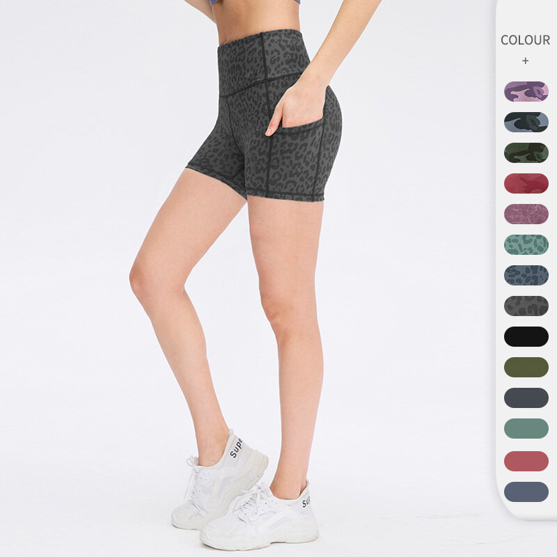 Vrouwen Running Workout Shorts Naakt Voelen Huidvriendelijke Strakke Sport Broek Hoge Taille Perzik Hip Yoga Shorts