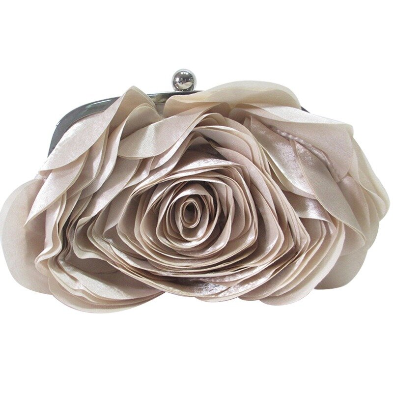 Damskie satynowe torebki wielowarstwowe torebki 3D kwiaty druhny kopertówki ślubne hurtowe worki główne Femme Mini Bolso z nylonu