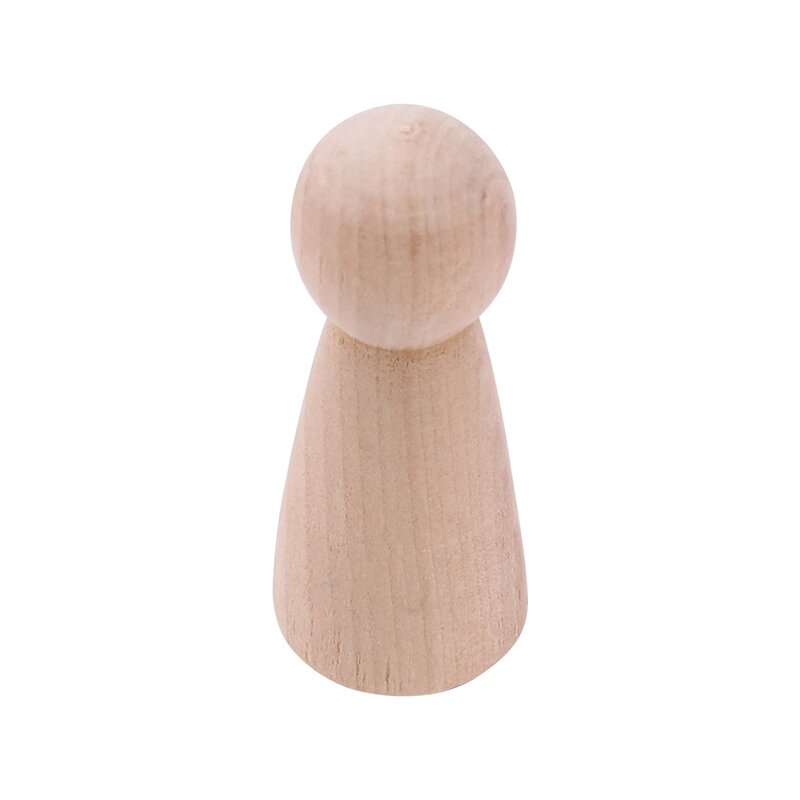 40X Wooden Peg Doll Unfinished Wooden People Plain Blank Bodies Angel Dolls For DIY Craft-Drop Ship