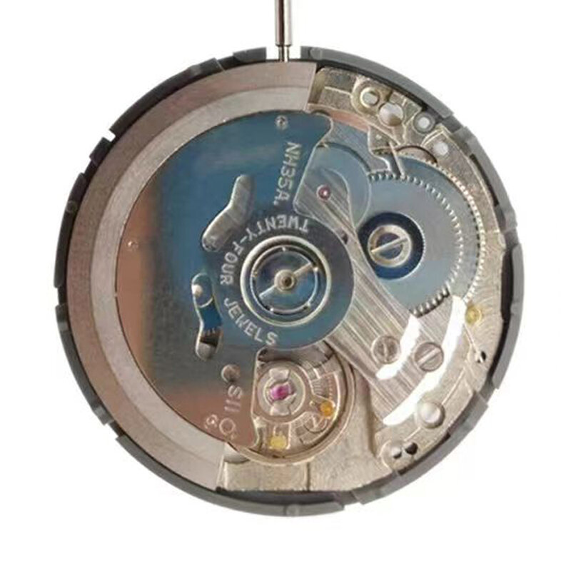Japoński oryginalny NH35 czarny kalendarz ruch precyzyjna mechaniczna data automatyczny zegarek na rękę dla męskich zegarków