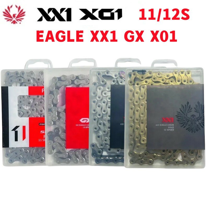 EAGLE GX XX1 X01 11S/12S rantai sepeda MTB, rantai sepeda jalanan MTB emas perak Tautan kunci daya perak GX Eagle 12S suku cadang sepeda asli