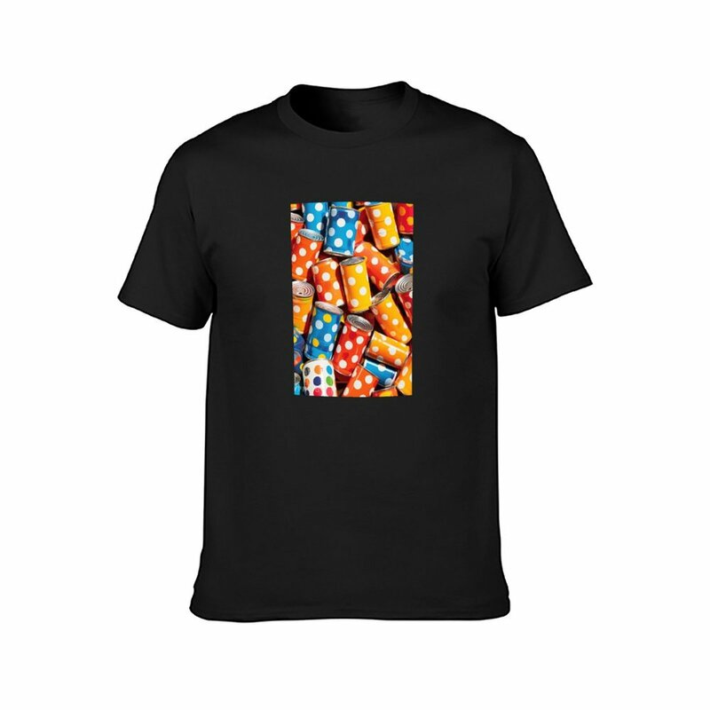 Футболка в стиле поп-арт с изображением банок, рубашки, футболки с графическим рисунком, милая одежда, быстросохнущие хлопковые футболки для мужчин