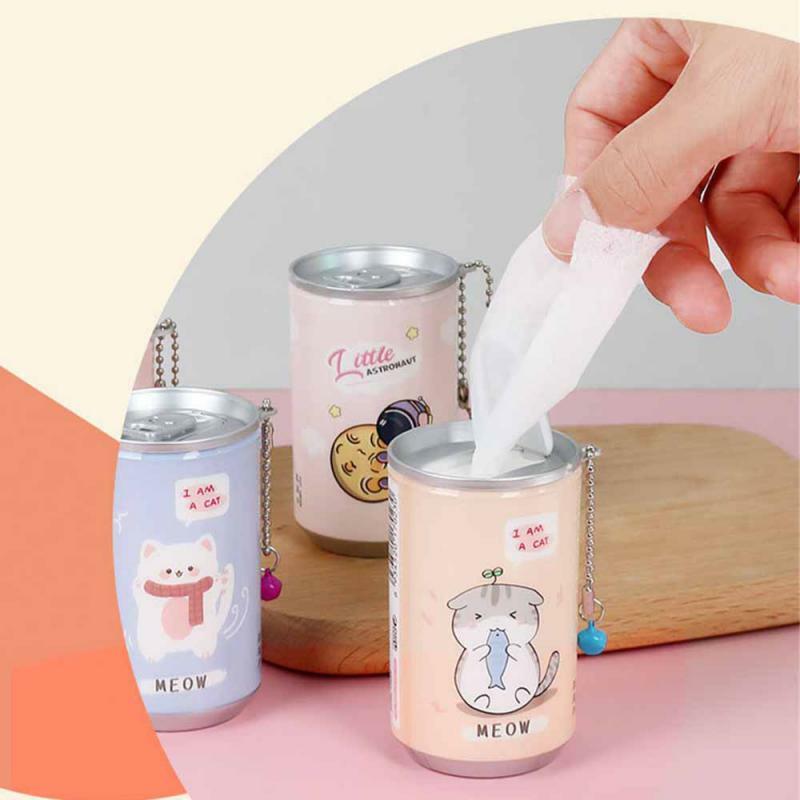 Baby Wipes Mini Portable And Practical High-quality Durable Pet Wipes Cleansing Wipes Creative Cartoon Wet Wipes Canned Wipes