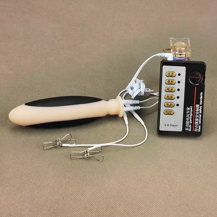 التحفيز الكهربائي جهاز تدليك النبض الكهربائي ، سدادة شرجية ، منتجات للبالغين ، صدمة ، ألعاب جنسية