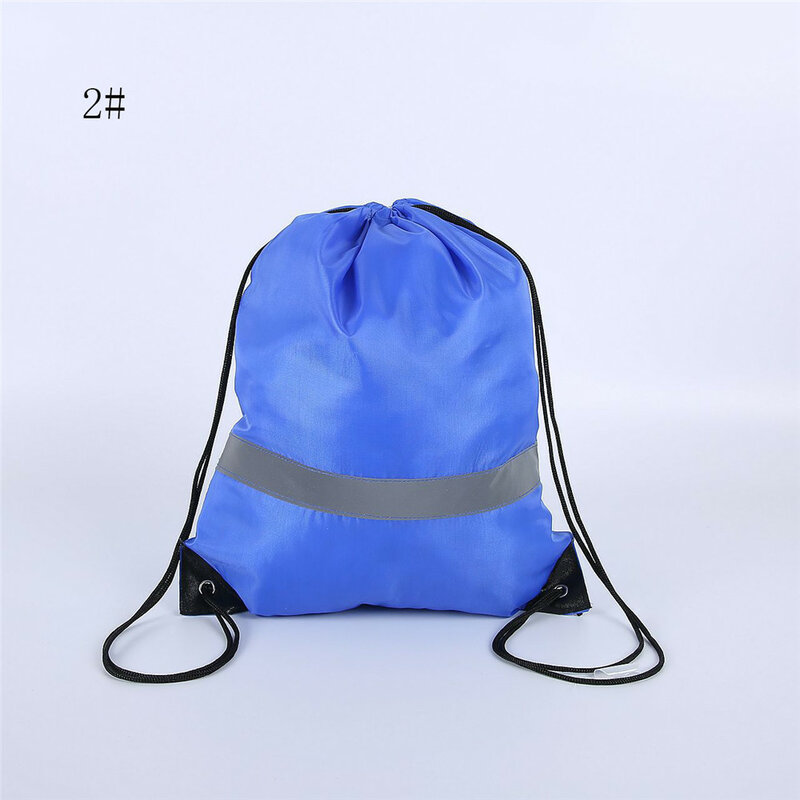 Zaino con coulisse borsa da palestra sportiva impermeabile con striscia riflettente per viaggi Shopping all'aperto nuoto borse da Yoga da basket
