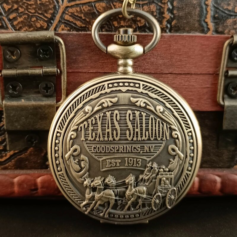 Steampunk Salon Retro Quartz Necklace Pendant, Pocket Watch, Collection Gift, Students, New