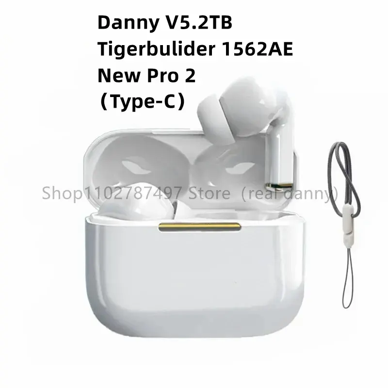 Danny-auriculares inalámbricos tipo C PRO 2 V5.2TB TWS, cascos con Bluetooth 5,3, con airoha 1562AE, modelo de alta calidad, byTigerbuilder, nuevo