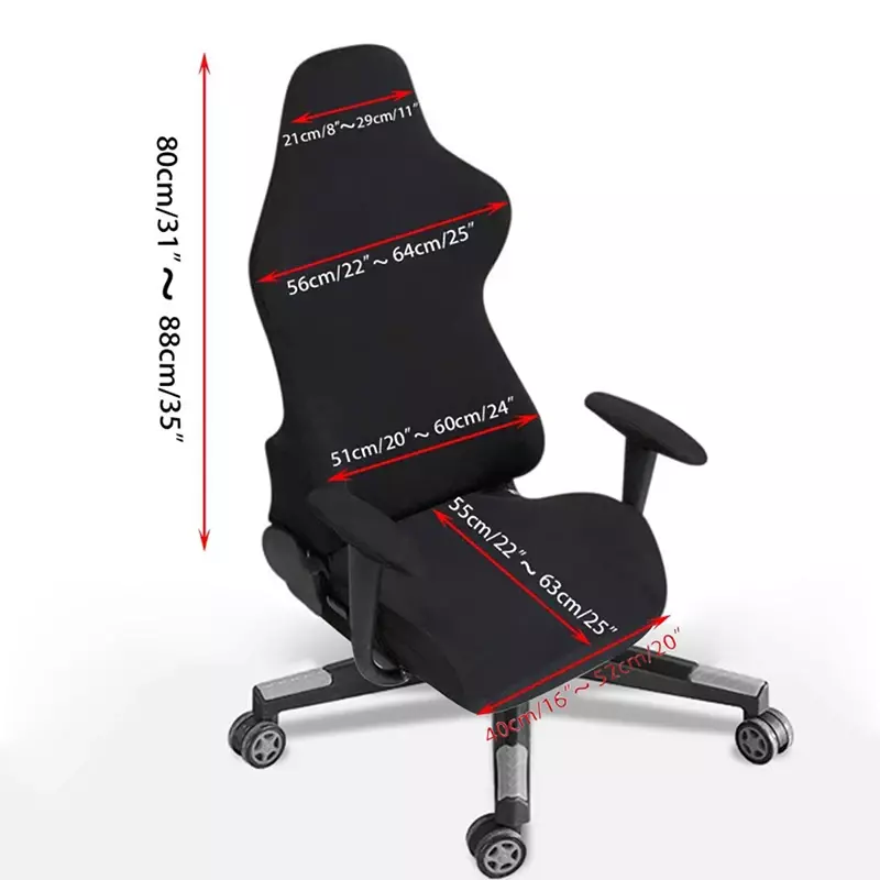 Spandex Gaming Chair Covers, Stretch Office Chair Cover para computador, Tampa de cadeira personalizada