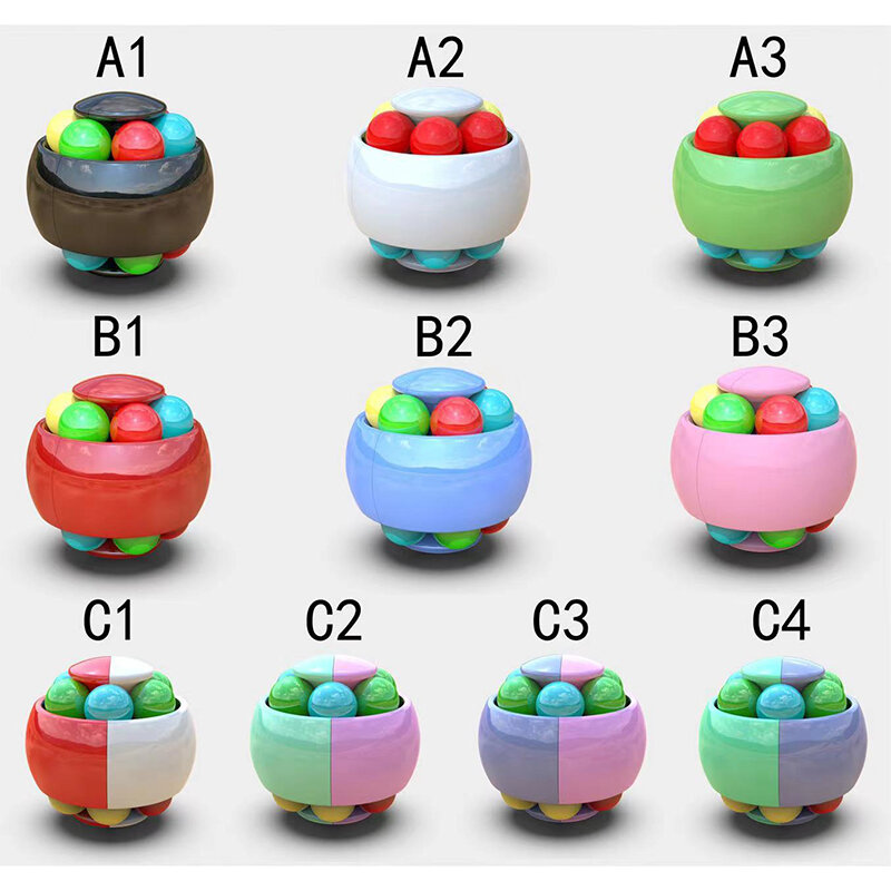 ใหม่หมุน Bean Intelligence ปลายนิ้ว Cube สำหรับเด็ก Finger Gyro Antistress Cube การเรียนรู้การศึกษา Magic Disk ของเล่นเด็ก