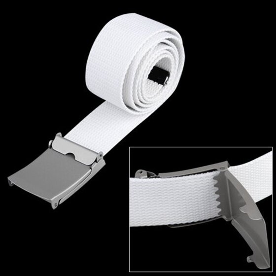 Cintura in tela di cotone bianco cinture cintura in nastro tessile