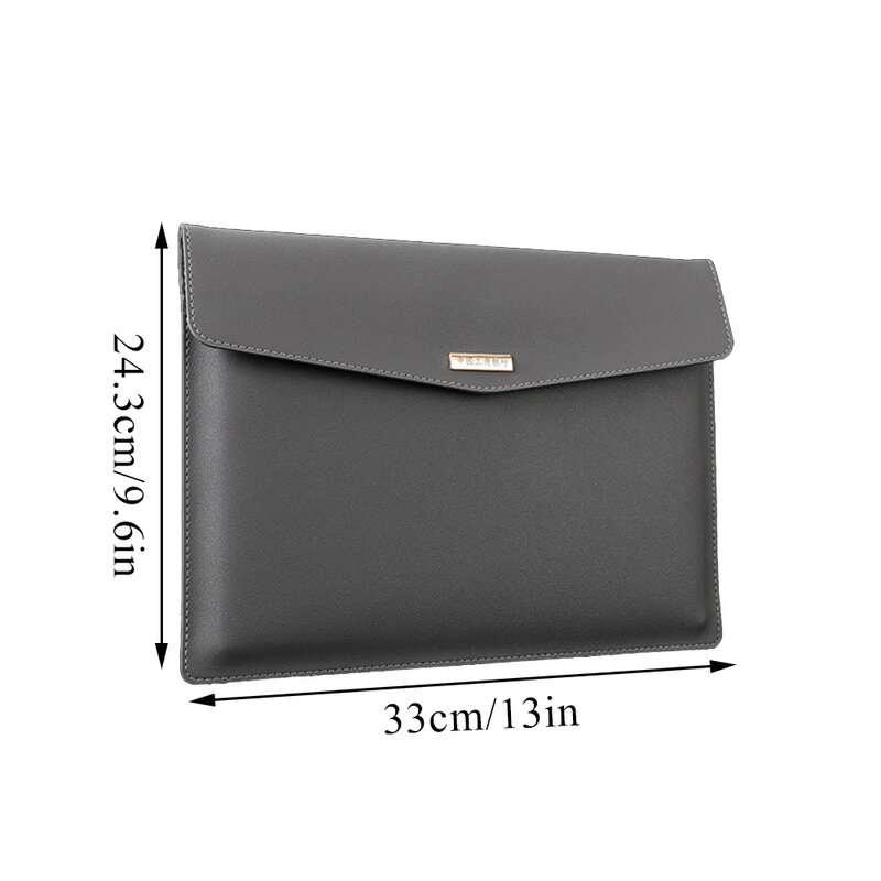 A4 Faux Leather File Folder Portable Data Package Document Bag Large Capacity Briefcase Data Contract Package Document Organiser