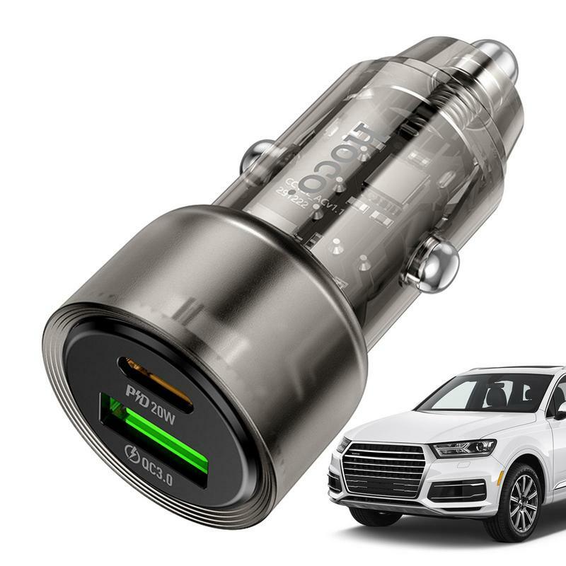 PD Car Charger Adapter For Truck Type C Fast Charging Head For Road Trip Essentials Road Trip Essentials Charger Adapter For Car